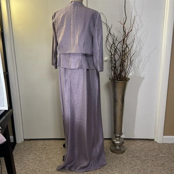 KM collections by Milla Bell lavender mother of the bride dress with jac… - Picture 6 of 9